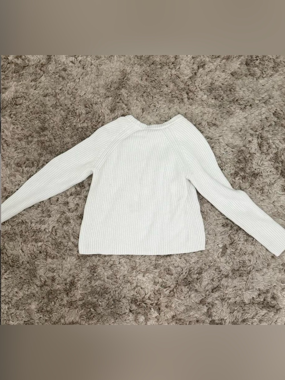 Quince White Ribbed Summer Sweater M - Picture 2 of 2